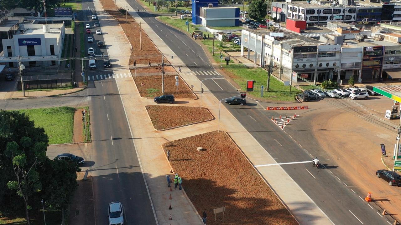Após obras, cruzamento no Trecho 5 da Epig é reaberto ao tráfego