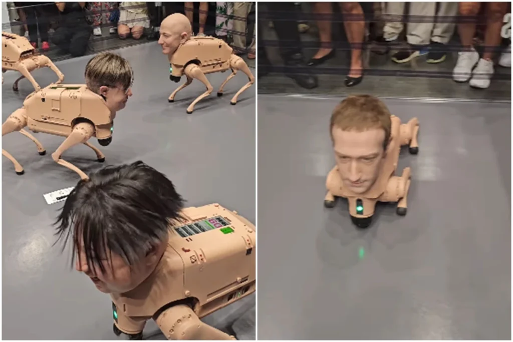 Mark Zuckerberg, Elon Musk e mais viram cães-robôs em museu. Veja vídeo