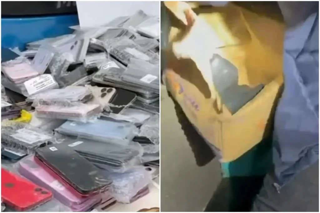 R$ 3 milhões: Receita acha mais de mil iPhones escondidos em ônibus
