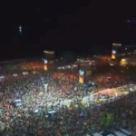 Drones mostram Praia de Copacabana lotada para megashow de Shakira