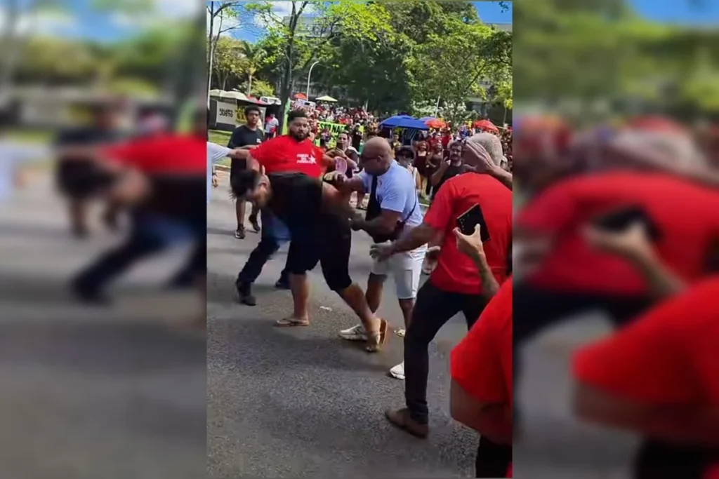 Bolsonaristas são agredidos e escorraçados de ato no Dia do Trabalhador no DF: “Sem anistia”