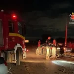 Colisão envolvendo quatro carros deixa sete pessoas feridas na BR-080