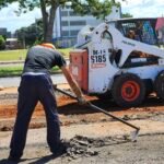 Quadradão Cultural recebe manutenção para o GDF na Sua Porta no Riacho Fundo II
