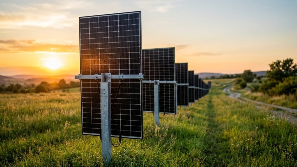 Eles instalam painéis solares verticais em um lago e o resultado quebra toda a lógica: a usina gera mais pela manhã e à tarde, justamente quando as famílias ligam os eletrodomésticos e as fábricas estão em pleno funcionamento