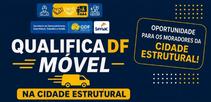 Qualifica DF Móvel chega à Cidade Estrutural com cursos gratuitos e oportunidades de capacitação profissional